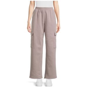 Cargo Wide Fleece Sweatpants‎ with Elastic Waist